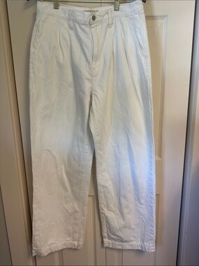 Madewell White Button-Fly Jeans